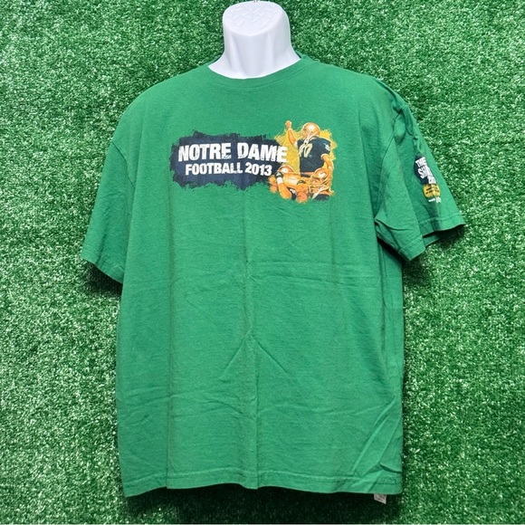 Green Notre Dame Football 2013 Men's Shirt - Picture 1 of 4